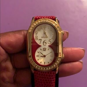 Women’s red and gold Gossip watch! Never worn